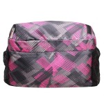 Aqsa ASB47 Designer School Bag (Grey Pink Print)